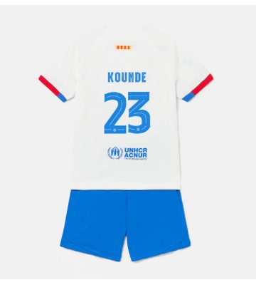 Barcelona Jules Kounde #23 Udebanesæt Børn 2023-24 Kort ærmer (+ korte bukser)